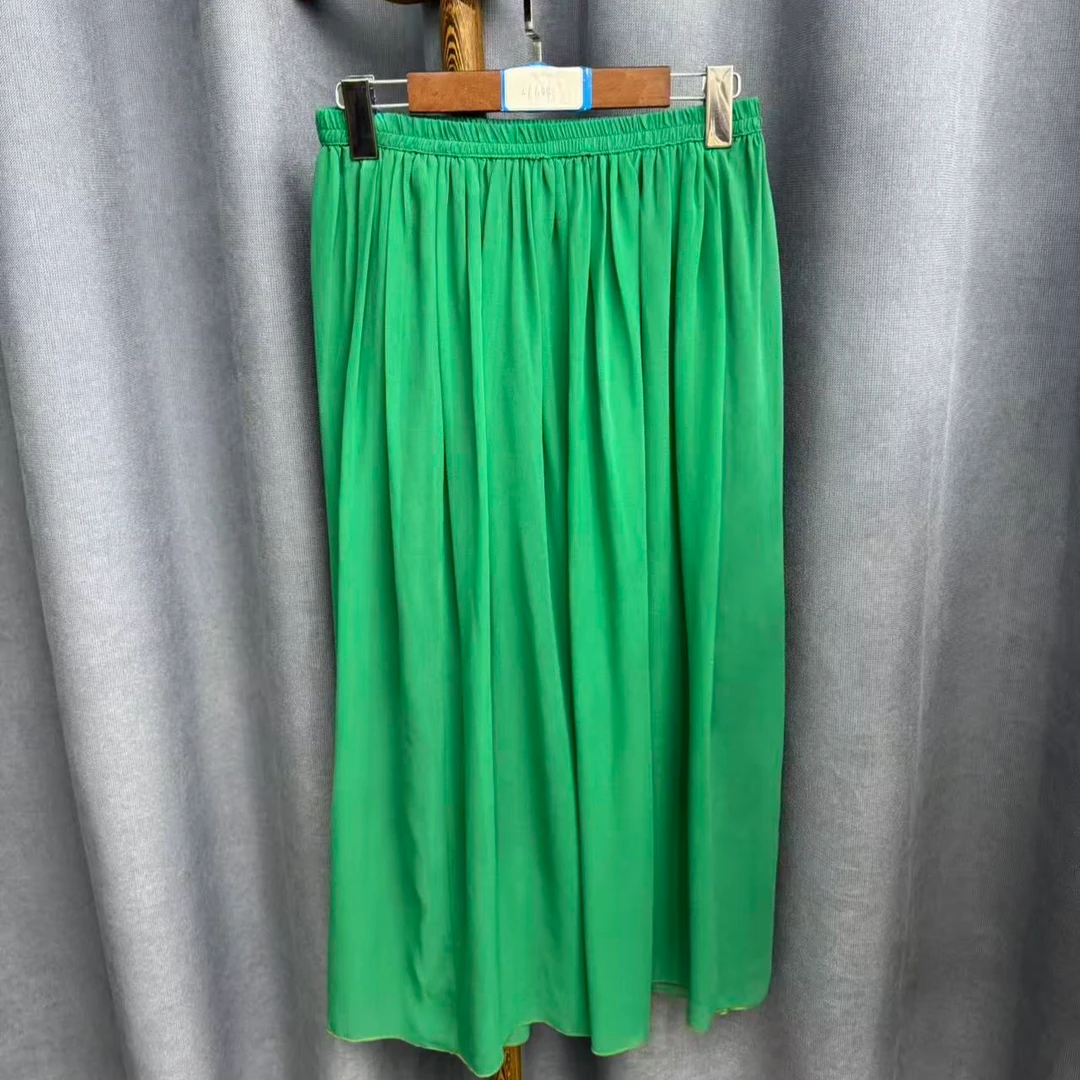 2026春季新款时尚百搭桑蚕丝半身裙女H644