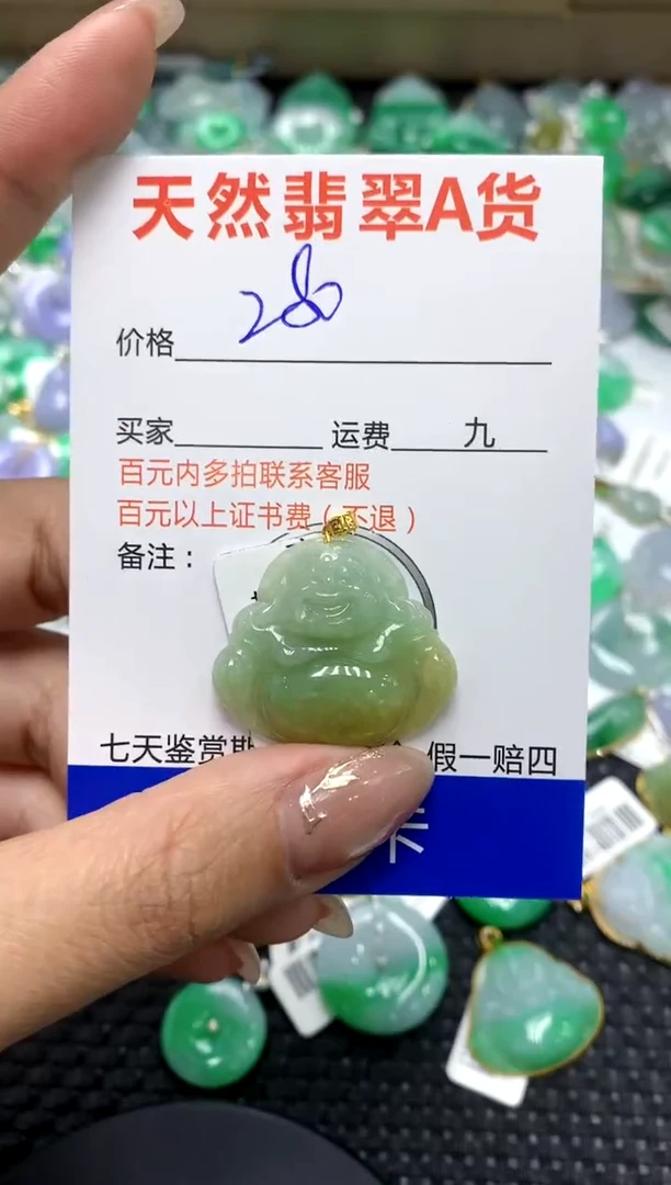 【闪购商品】翡翠颈饰18K金镶嵌111111111