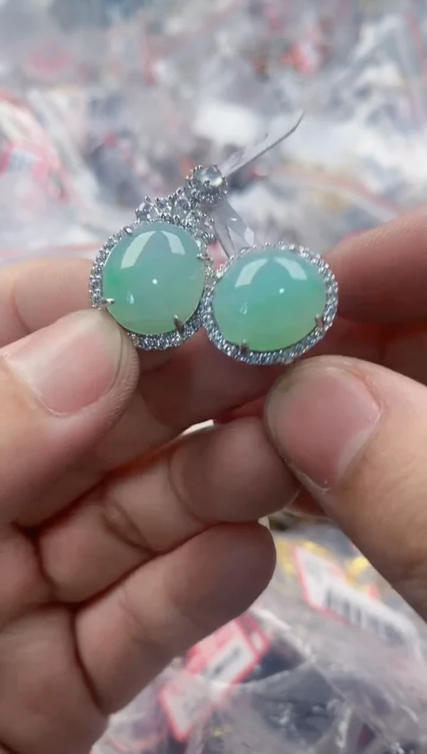 银S925镶嵌戒指翡翠888   1