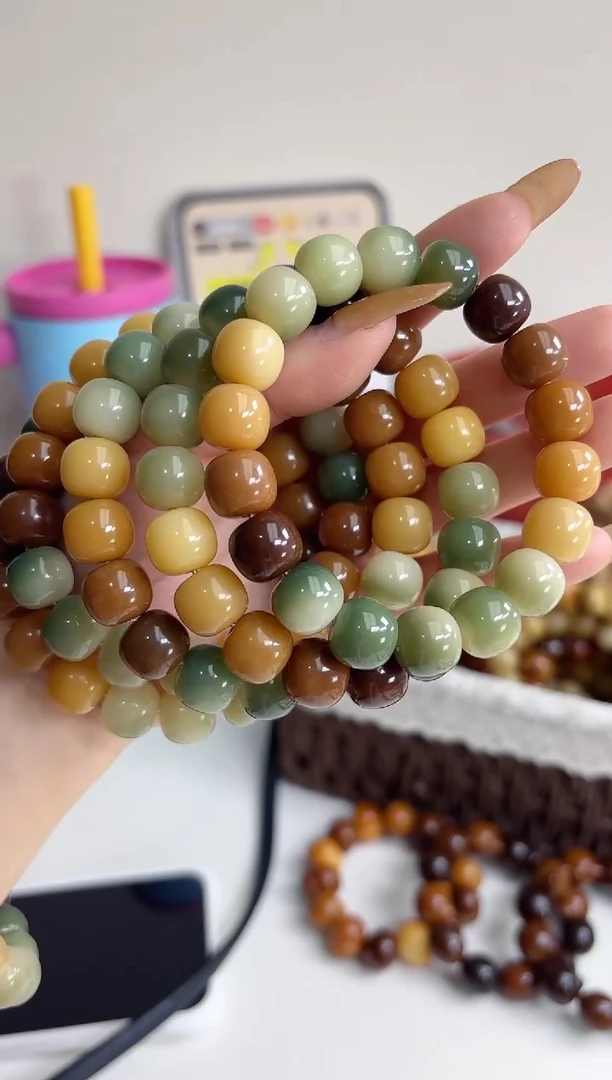 手串菩提根/象牙果沐k70玉化玻璃底桶珠11*12mm手串