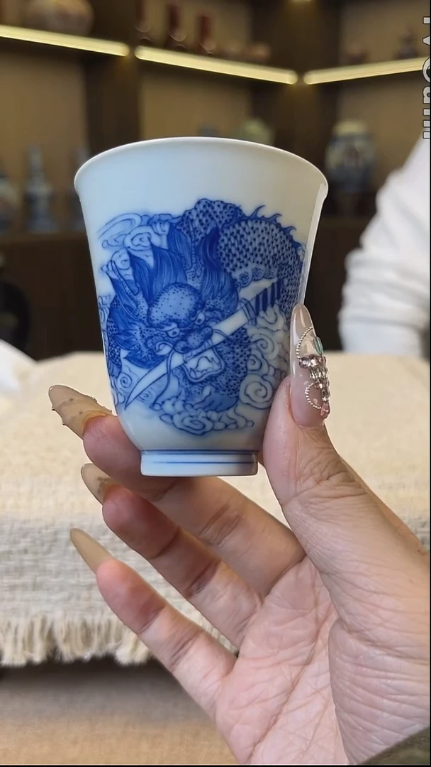 瓷片景德镇毛仔柴窑杯