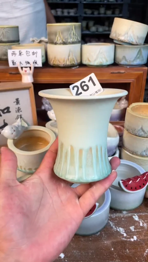 瓷片261知木小芳花盆直播编号