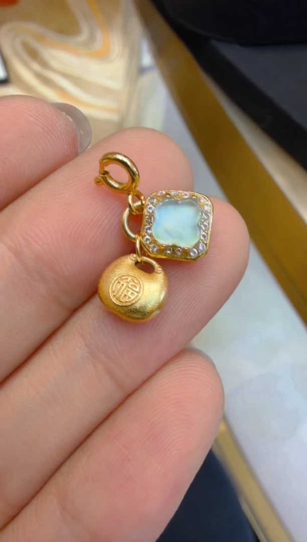 吊坠(不含链)银S925镶嵌翡翠多样性团购发一件