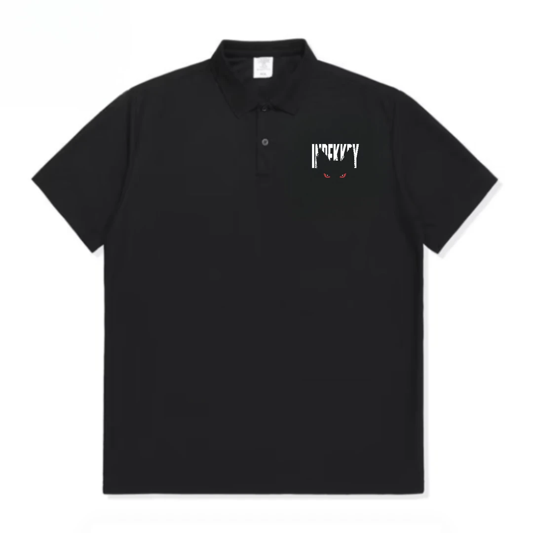 夏季新款polo衫男款字母卡通短袖轻熟风翻领T恤青年帅气印花半袖