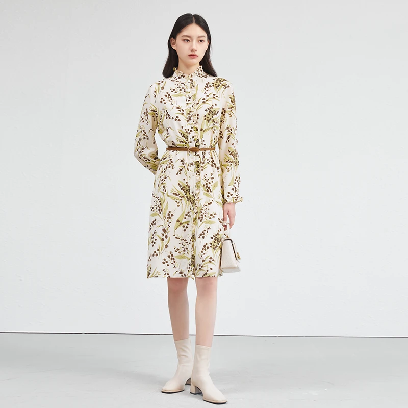 气质优雅文艺设计感连衣裙女941LS305