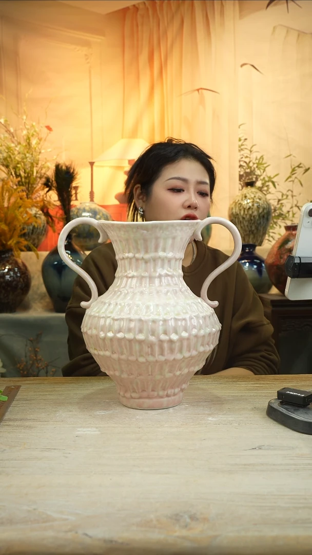 高30口16高温陶瓷花瓶花器