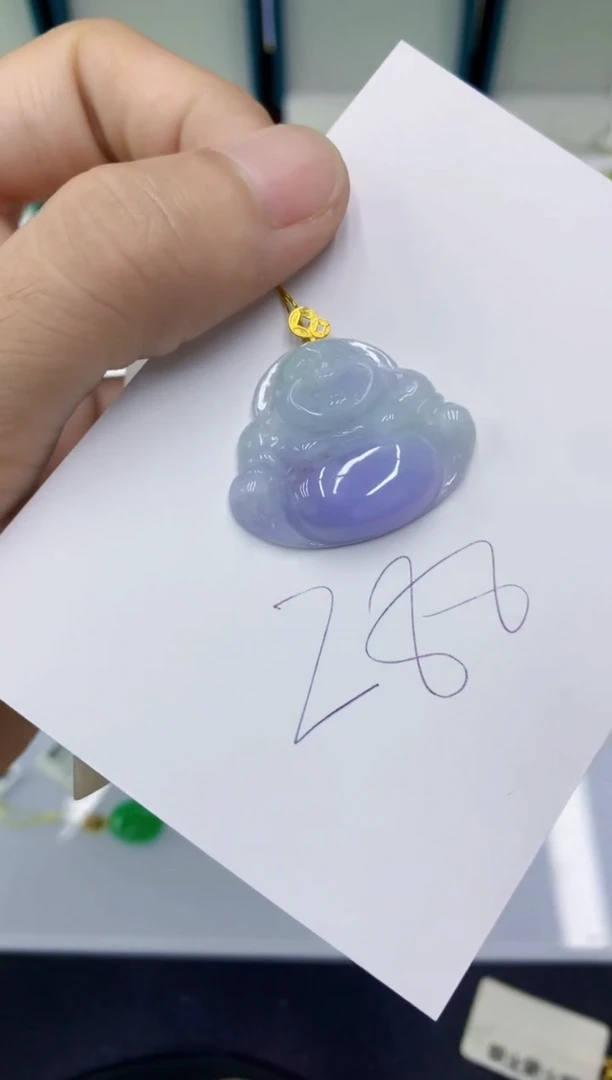 翡翠18K金镶嵌颈饰11111111