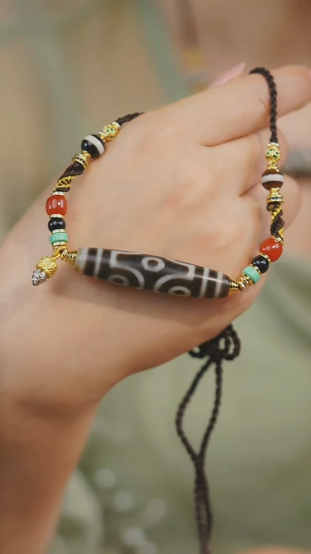 玛瑙/玉髓项链未镶嵌多样性发其一 6眼