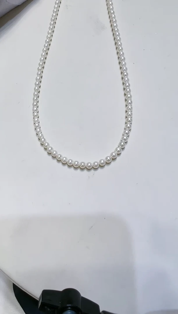 【闪购商品】淡水珍珠颈饰18K金镶嵌3-4mm小米珠