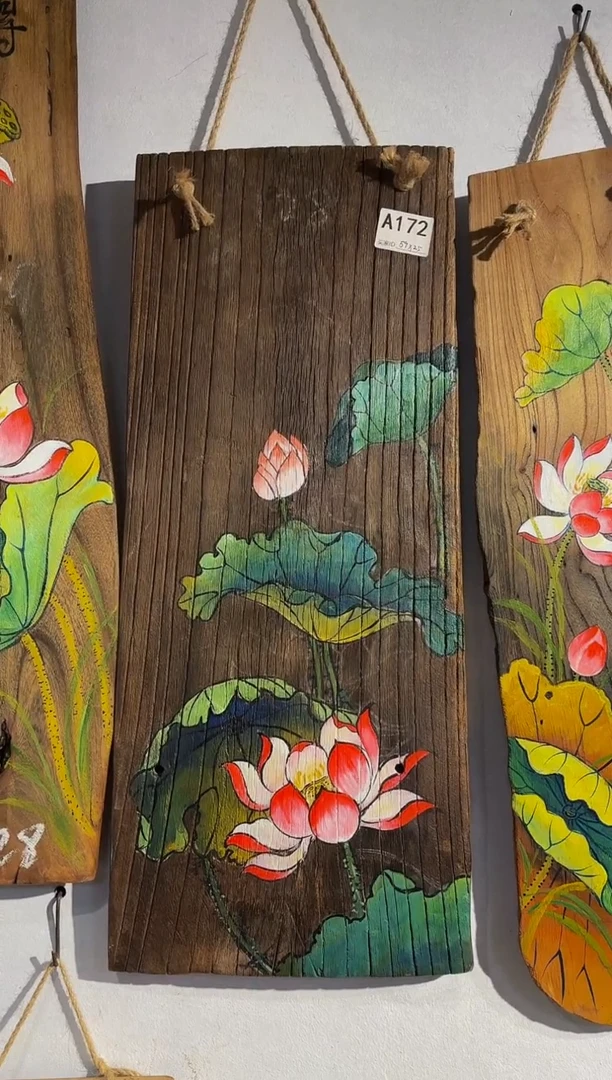 时*风化老门板丙烯画