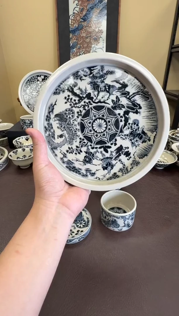 二号釉鬼谷子纹壶承