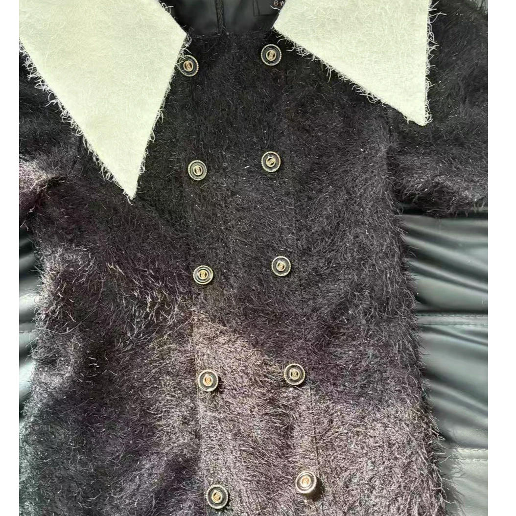 韩国小香断袖连衣裙