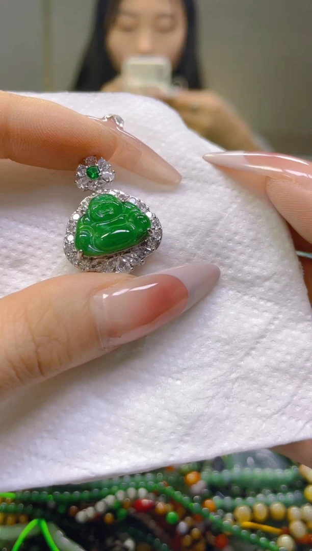 翡翠未镶嵌颈饰/P/翡翠A货一图一物