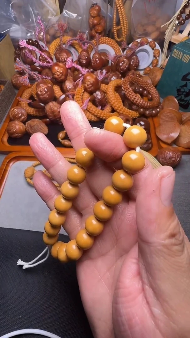 手串橄榄核乐*猴头光珠