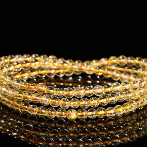 天然冰透金发晶多圈手链多样性发一