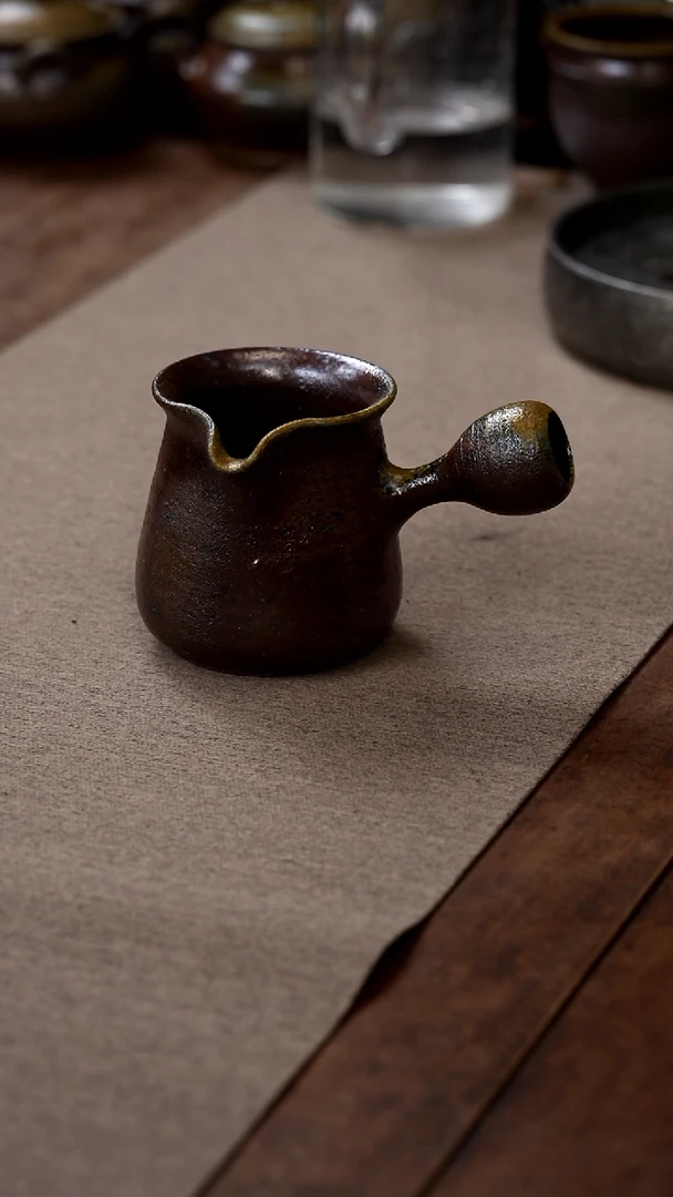 茶壶紫砂凡****睫柴烧侧把公道杯