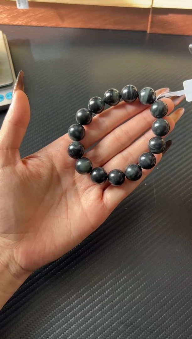 未镶嵌手串和田玉若羌微色差卡14pQ