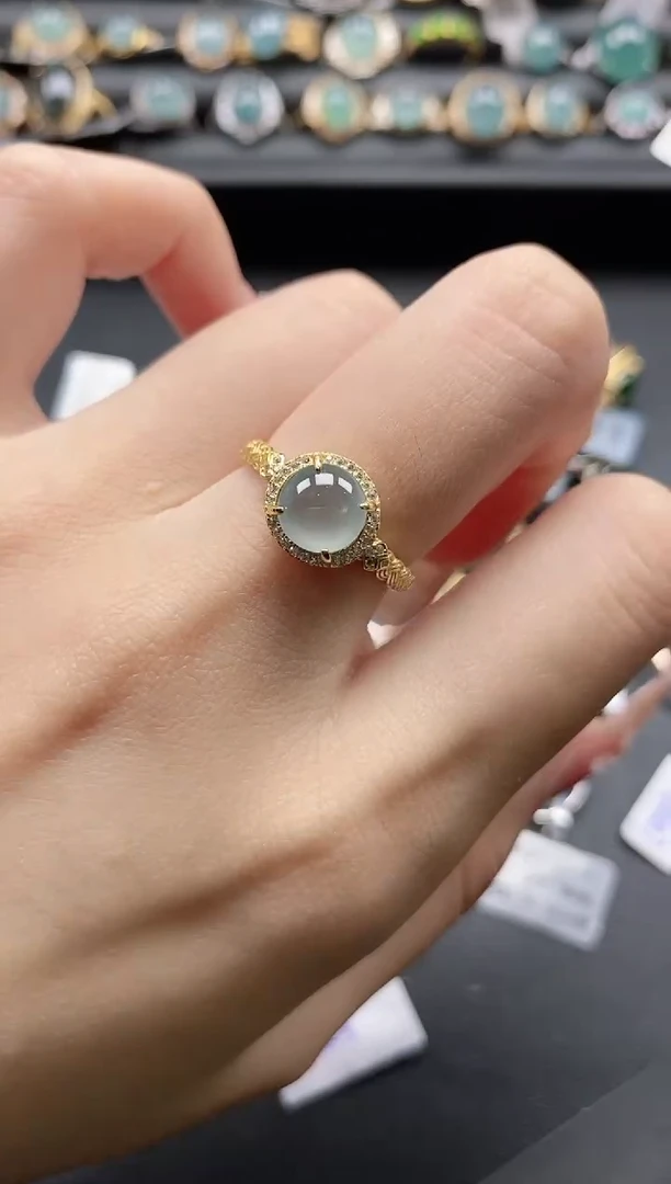 【闪购商品】翡翠戒指银S925镶嵌11111-