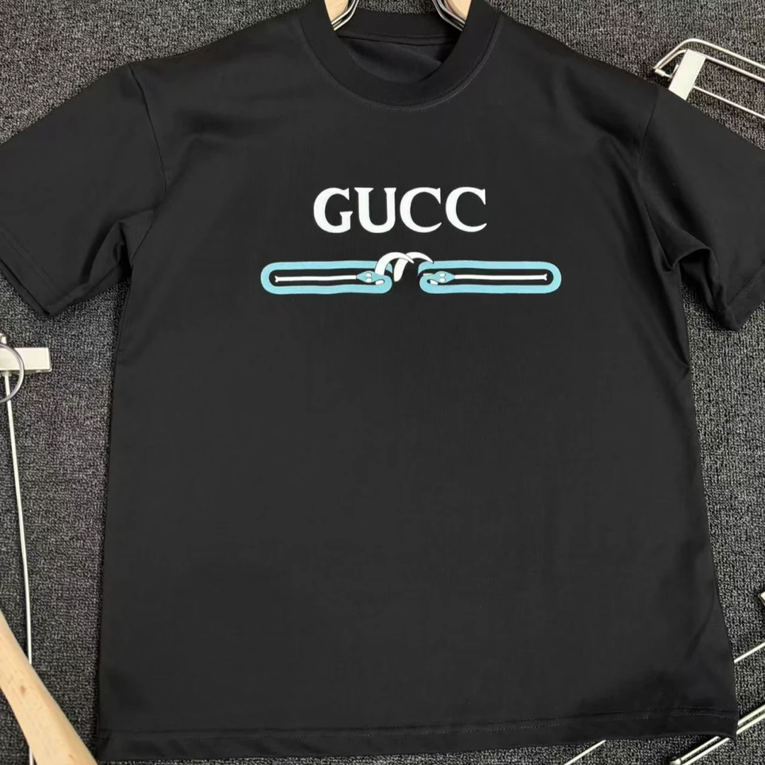 2123-双G 蛇年款-320克高克重 三防面料-男女同款短袖百搭-yz