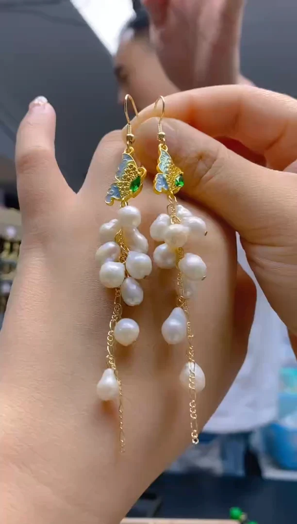 【闪购商品】淡水珍珠耳饰合金059珍珠饰品