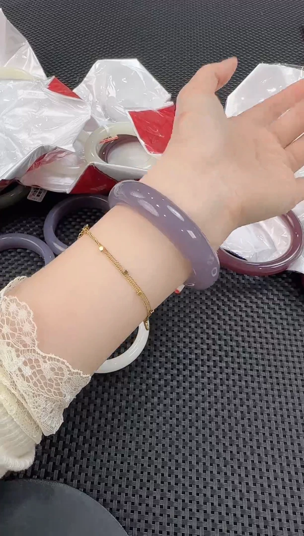 未镶嵌手镯石英质玉圈口62