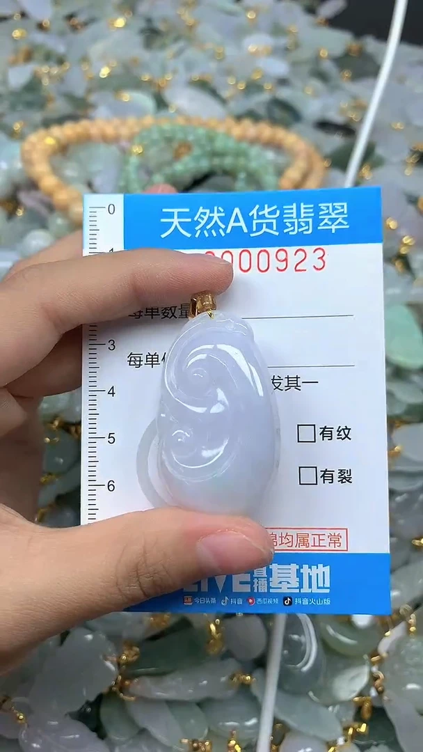 颈饰未镶嵌翡翠净货挂件-0923