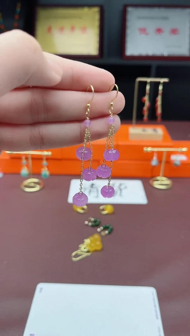 未镶嵌耳饰玛瑙/玉髓X05