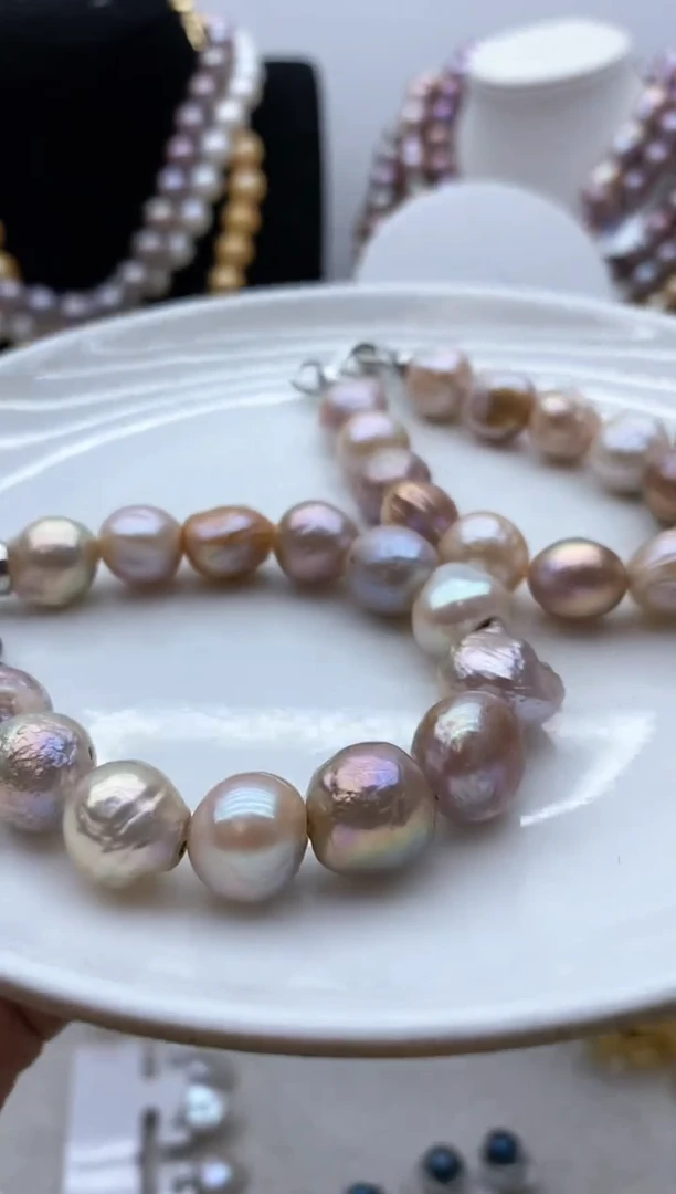 【闪购商品】淡水珍珠颈饰钛钢107