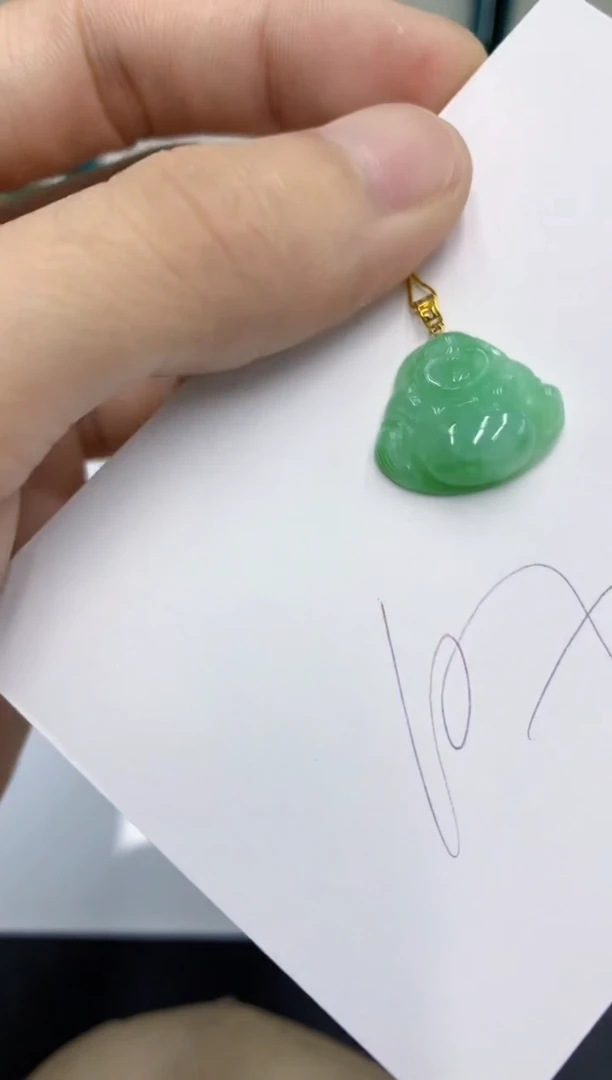 颈饰18K金镶嵌翡翠翡翠