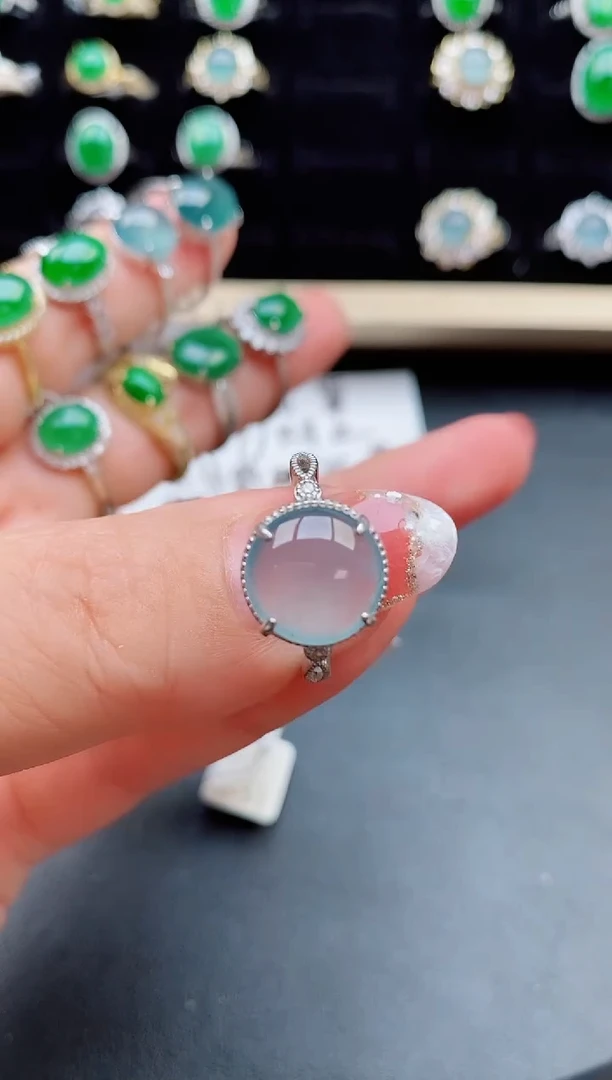 【闪购商品】翡翠戒指银S925镶嵌1111
