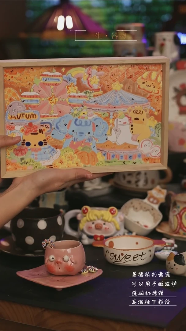 陶瓷景德镇可爱设计师款陶瓷