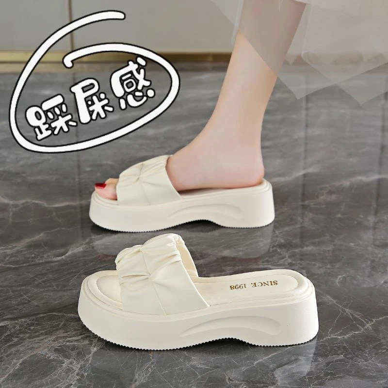 仙女风软底拖鞋女夏季外穿2025新款白色温柔配裙子时尚防滑日常