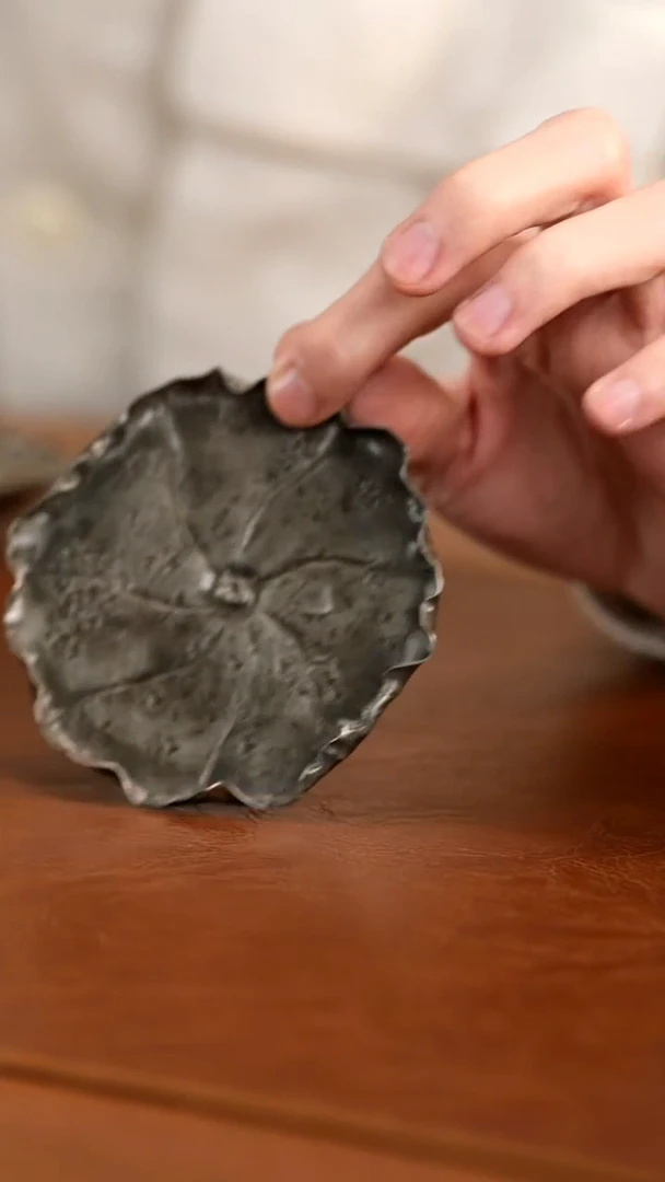 RHT锡制荷叶杯垫