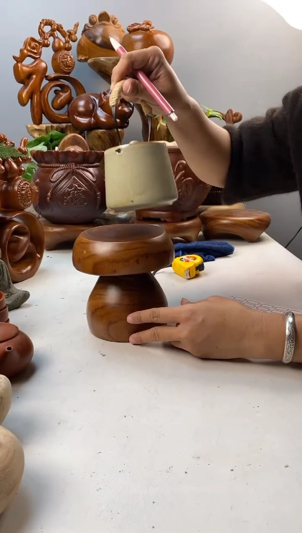 香樟木A76蘑菇墩墩/尺寸14*15