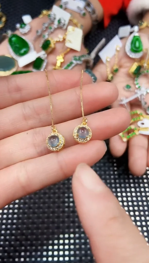 【闪购商品】翡翠耳饰未镶嵌111111111