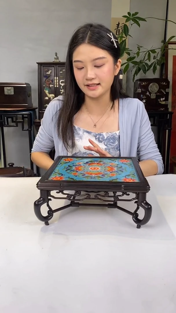 紫檀木类端景台大红酸枝底座