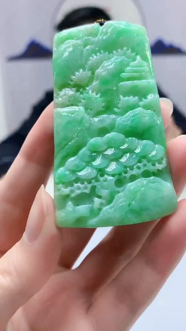 【闪购商品】定制翡翠未镶嵌5152zm-毛货挂件75