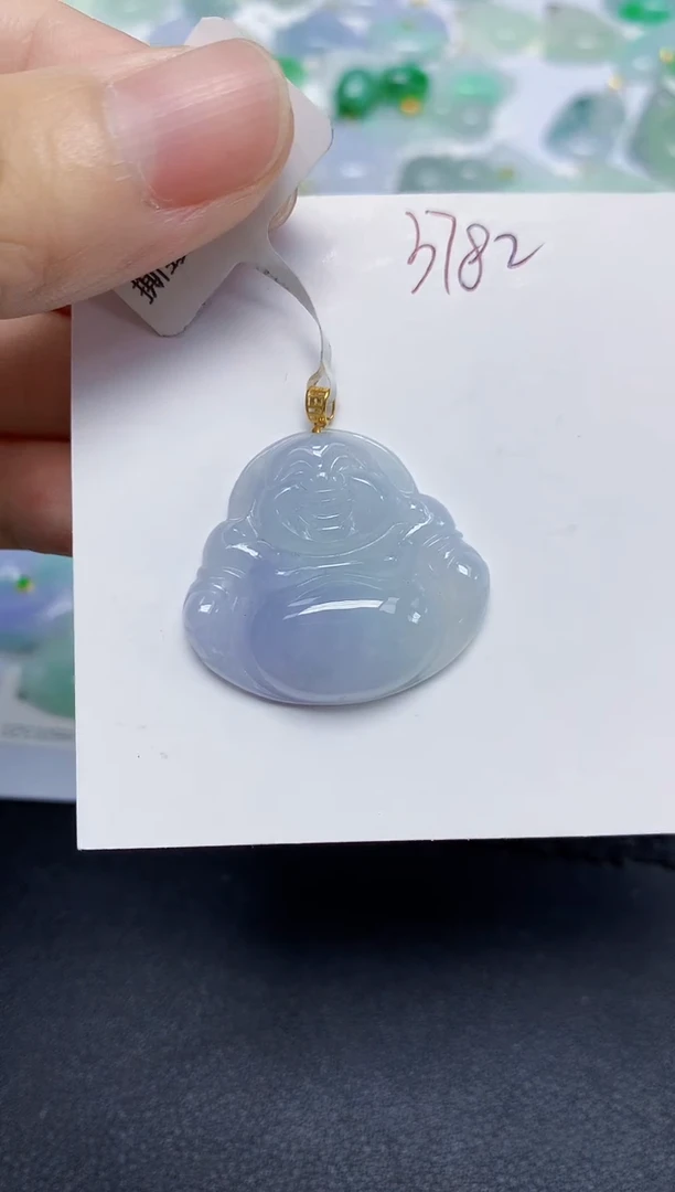 翡翠18K金镶嵌颈饰天然缅甸翡翠A货