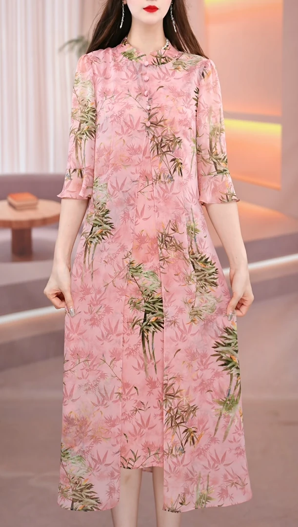 夏季气质新款时尚百搭优雅显瘦连衣裙060322