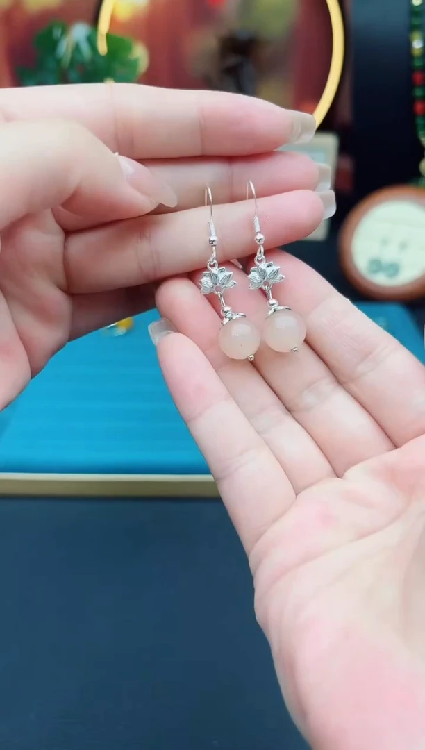 玛瑙/玉髓耳饰银S925镶嵌324000