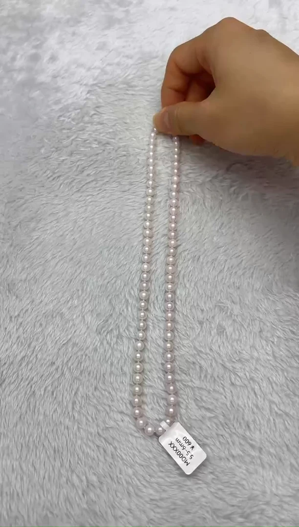 海水珍珠银S925镶嵌项链AK5.5-6mm