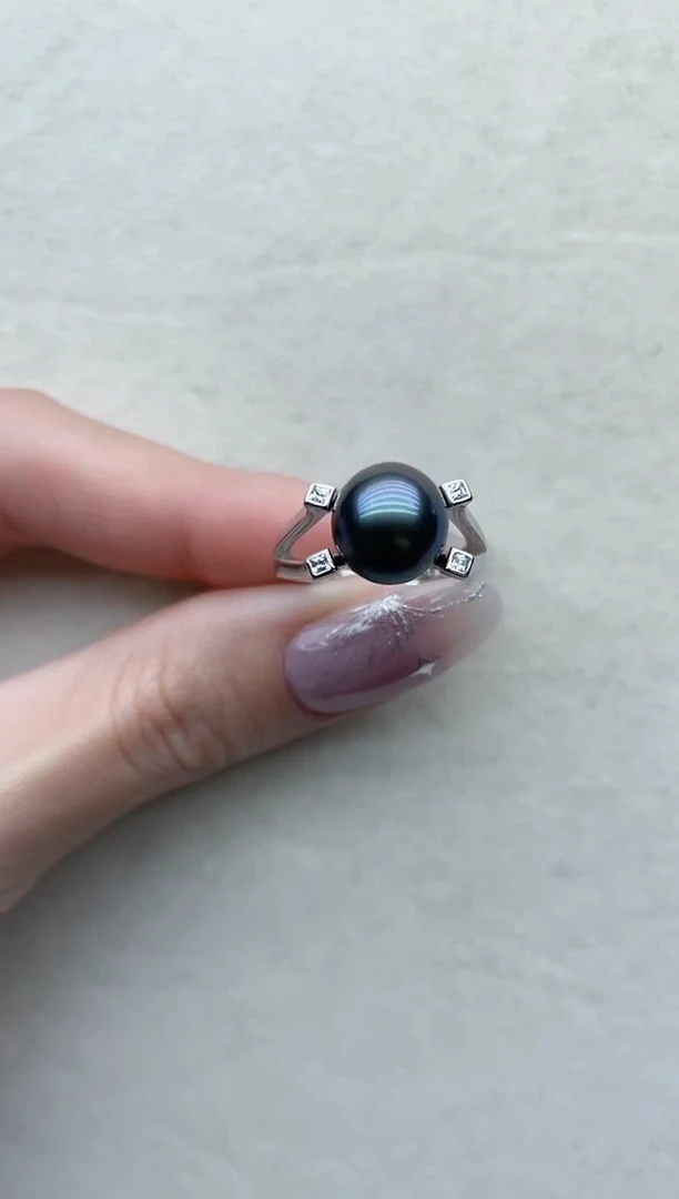 【闪购商品】海水珍珠戒指银S925镶嵌Y12