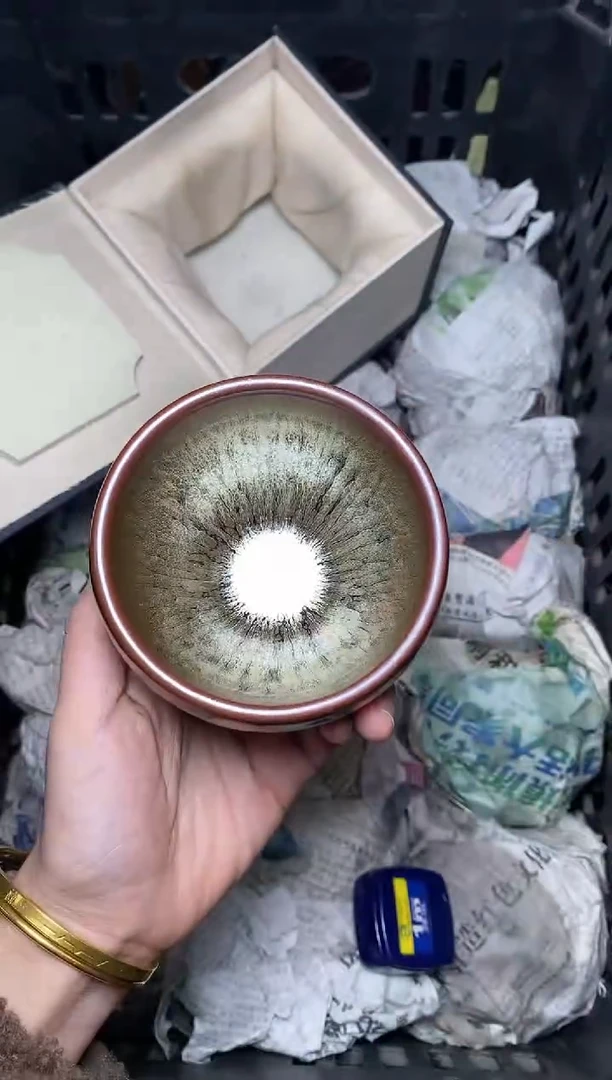 【闪购商品】茶盏金丝万缕 盏三疯建盏茶器