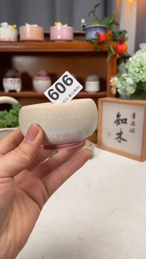 瓷片606知木小芳花盆