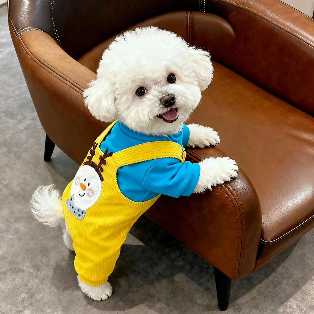 狗狗秋冬衣服防寒保暖比熊泰迪博美中小型犬宠物猫咪防掉毛四脚衣