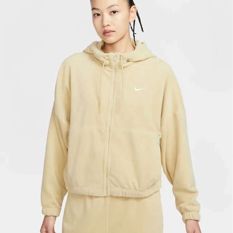 【滔搏联动】NIKE女子春季新款德绒奶油黄幼态流光风外套HQ4878-783