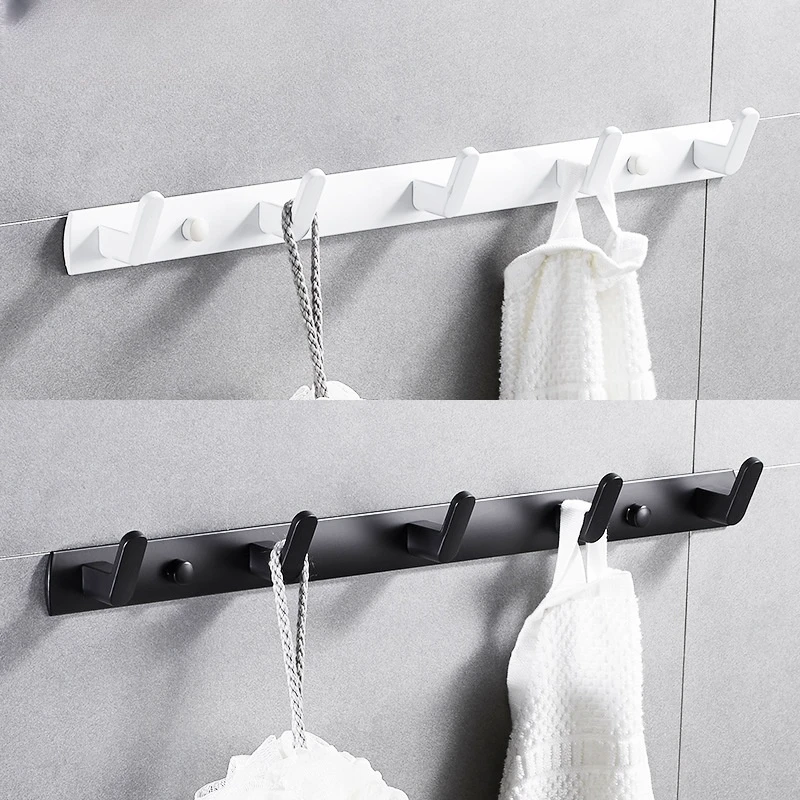 进门挂钩壁挂卫生间毛巾排钩免打孔衣服衣柜试衣间衣帽墙浴室衣钩
