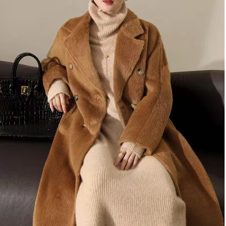 双面呢大衣女款时尚秋冬设计百搭款067