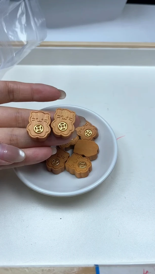 檀香木散珠5409# 檀香木 小猫1个8元