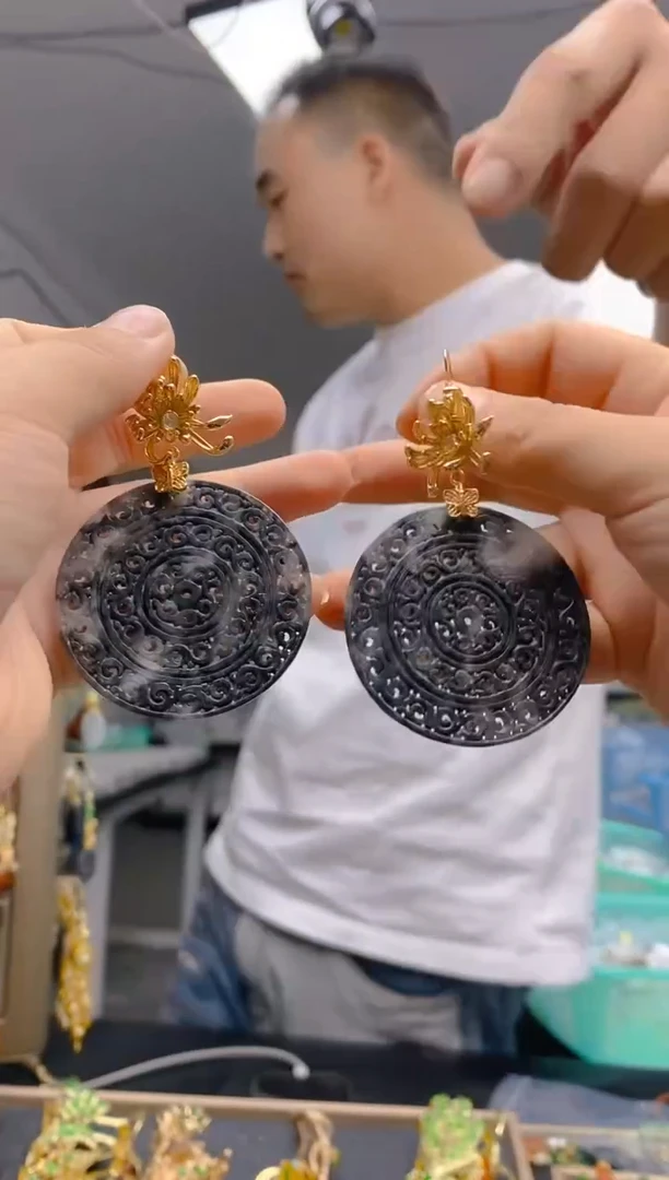 【闪购商品】翡翠耳饰合金258翡翠耳钩